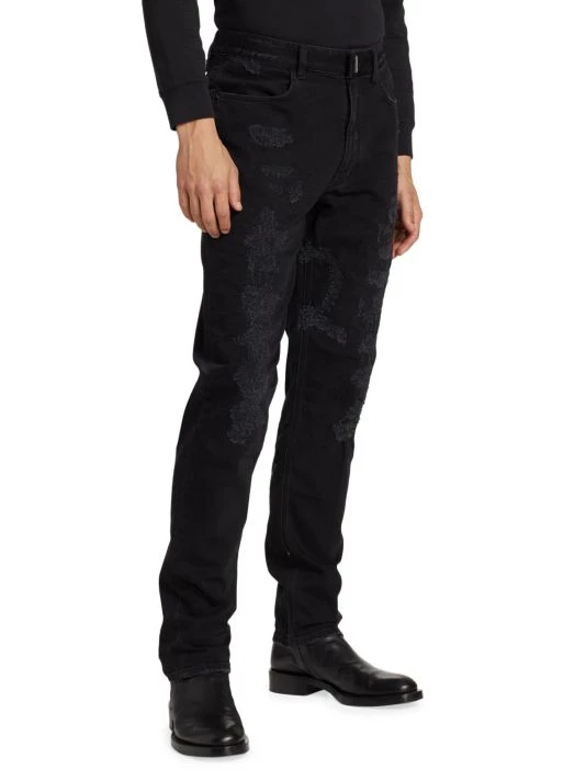 Givenchy D Slim-Fit Destructed Jeans For Men - Image 4