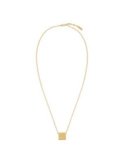 Givenchy G Square Monogram Goldtone Pendant Necklace