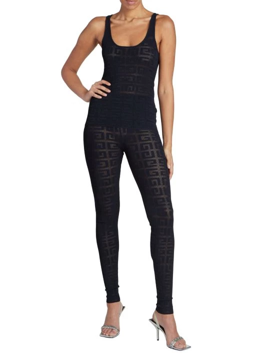Givenchy Lace Monogram Logo Leggings - Image 2