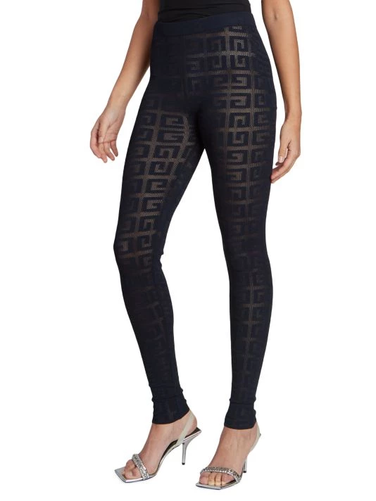 Givenchy Lace Monogram Logo Leggings - Image 4