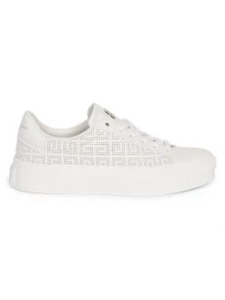 Givenchy City Court Monogram Perforated Leather Sneakers