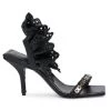 Givenchy 4G Woven Ruffle Slingback Sandals