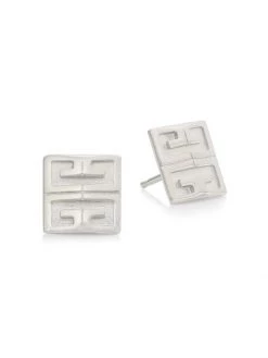Givenchy G Logo Silver-Tone Stud Earrings For Men
