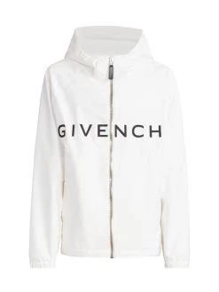 Givenchy Logo Hooded Windbreaker Jacket For Men
