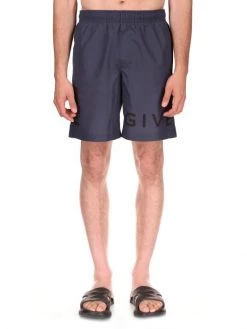 Givenchy Logo Side Long Swimwear For Men Fluorescent Yellow